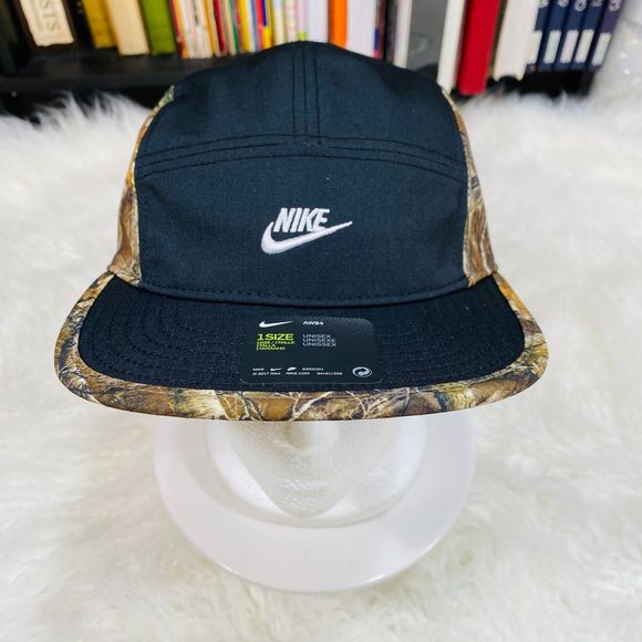 Nike Other - NIKE REAL TREE AW84 5 PANEL HAT BLACK "NWT"
